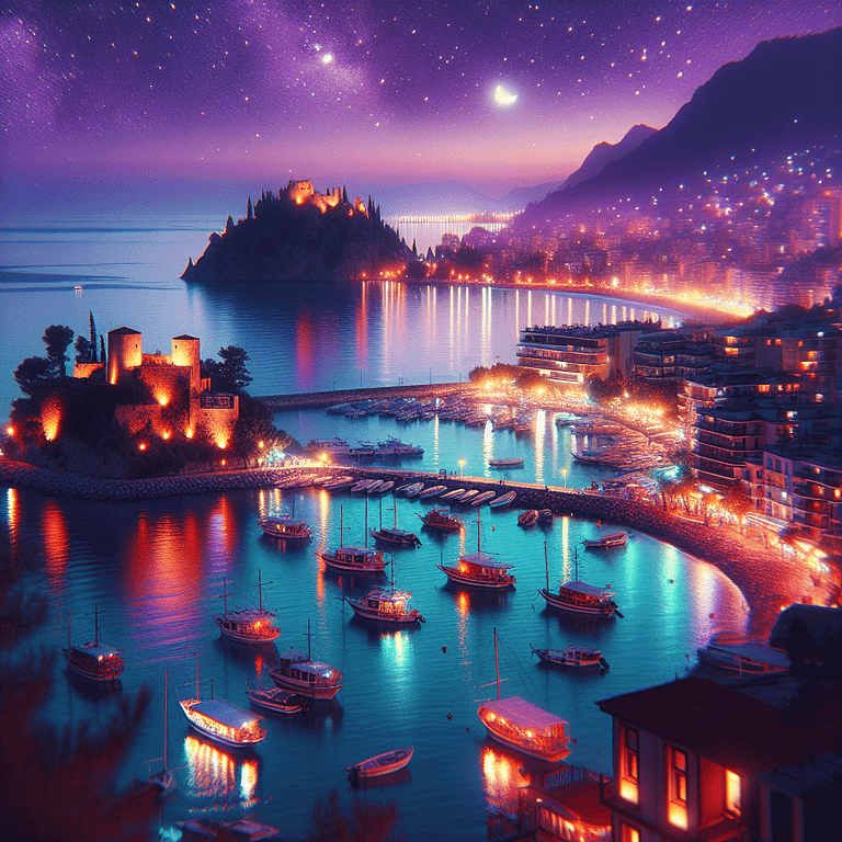 Alanya bei Nacht – Hafen, Musik, Atmosphäre - Bild